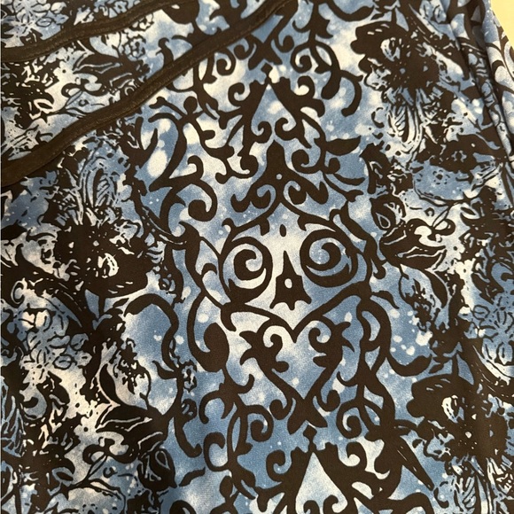 Connected Apparel Blue Sheath Dress with V-Neck Flutter Cap Sleeves Stretchy 12 - Picture 10 of 13